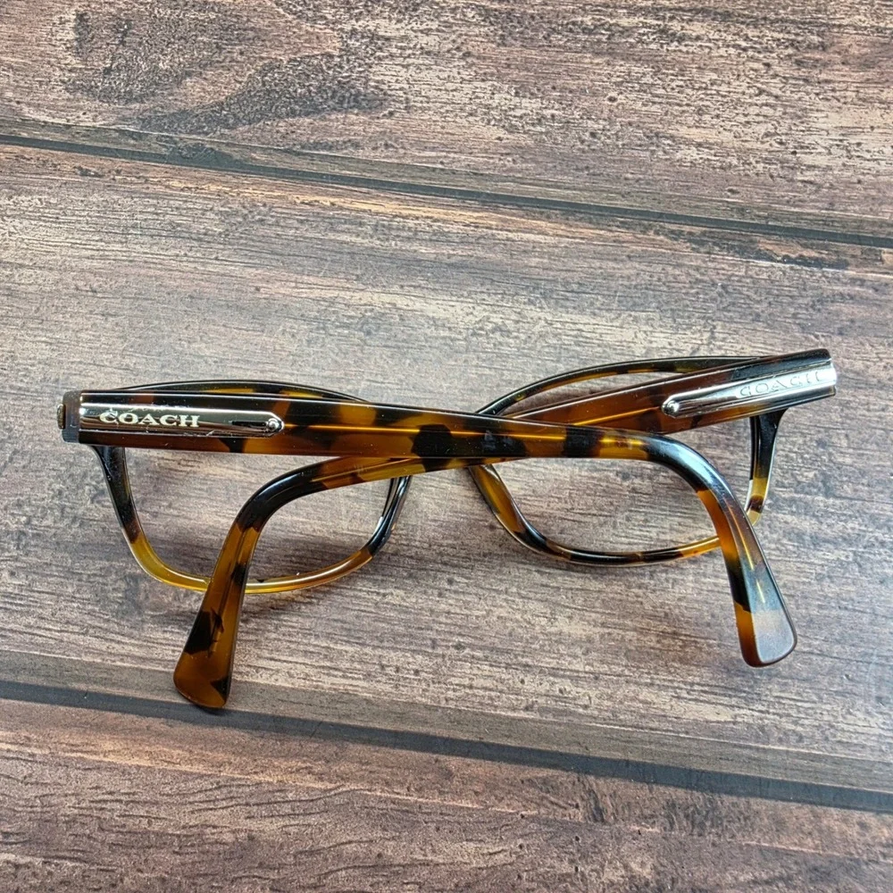 Coach HC 6065 5438 Black Tortoise Cat Eye Eyeglasses Frames 51-17-135 Men Women
